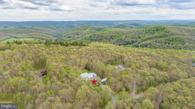 a view of lake with green space