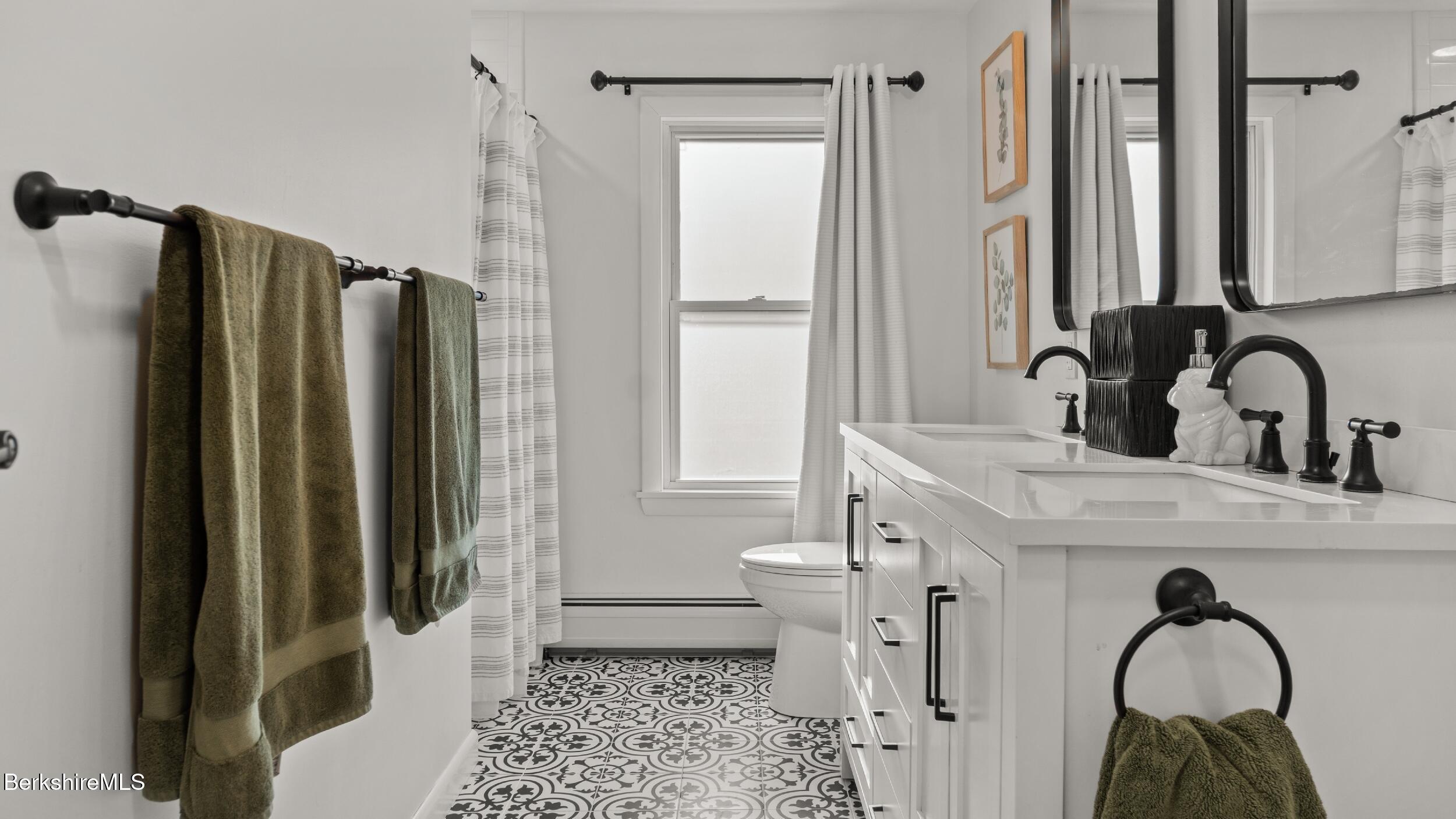 8 Catherine Street Lenox, MA 01242 - Photo 30 of 52 a bathroom with a sink a toilet and a mirror