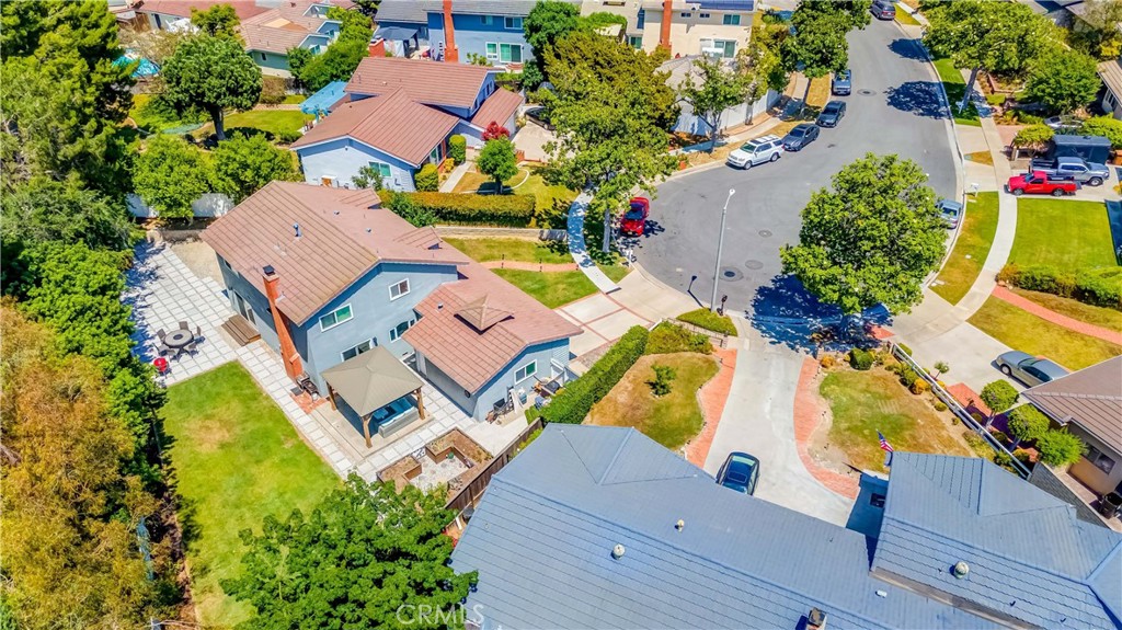 2175 Calavera Place Fullerton, CA 92833 - Photo 51 of 51 an aerial view of a house with a yard and swimming pool