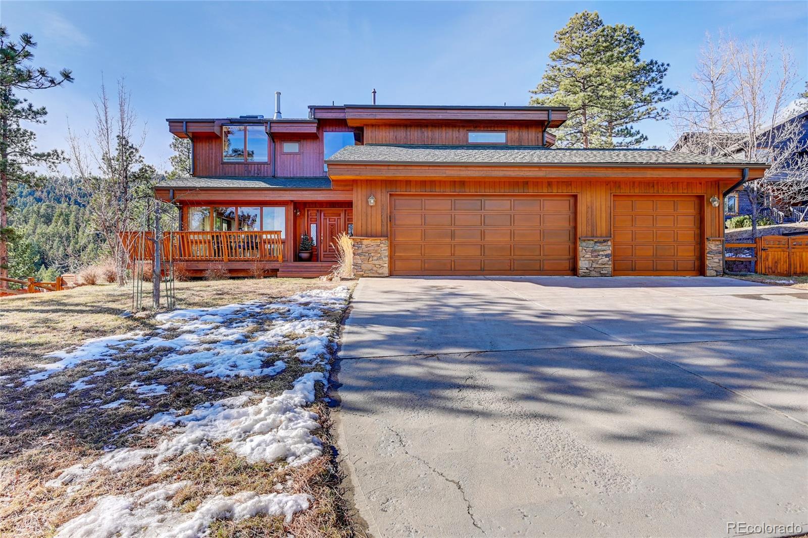 a front view of a building