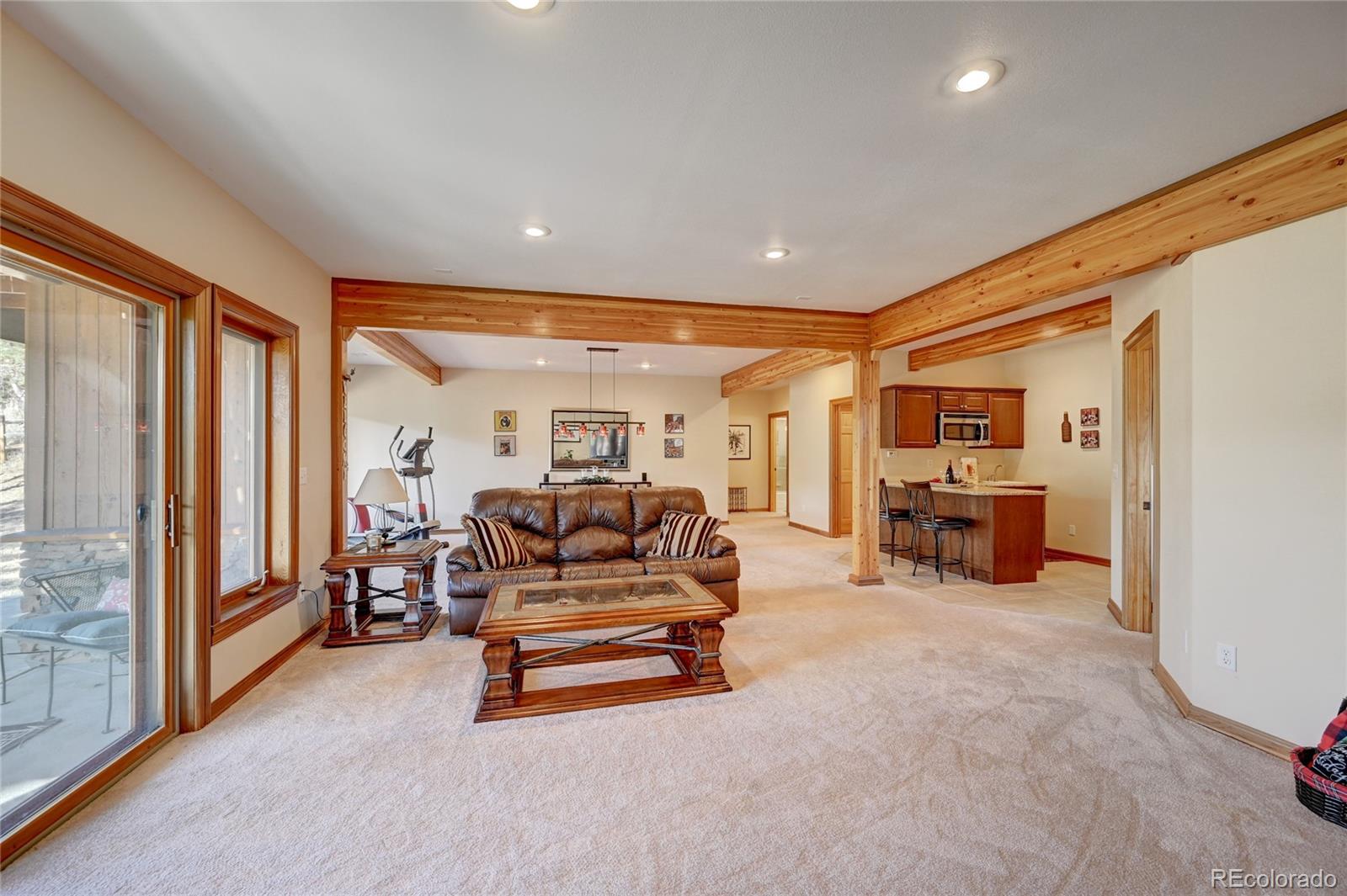 27164 Sun Ridge Drive Evergreen, CO 80439 - Photo 29 of 40 a living room with furniture and a large window