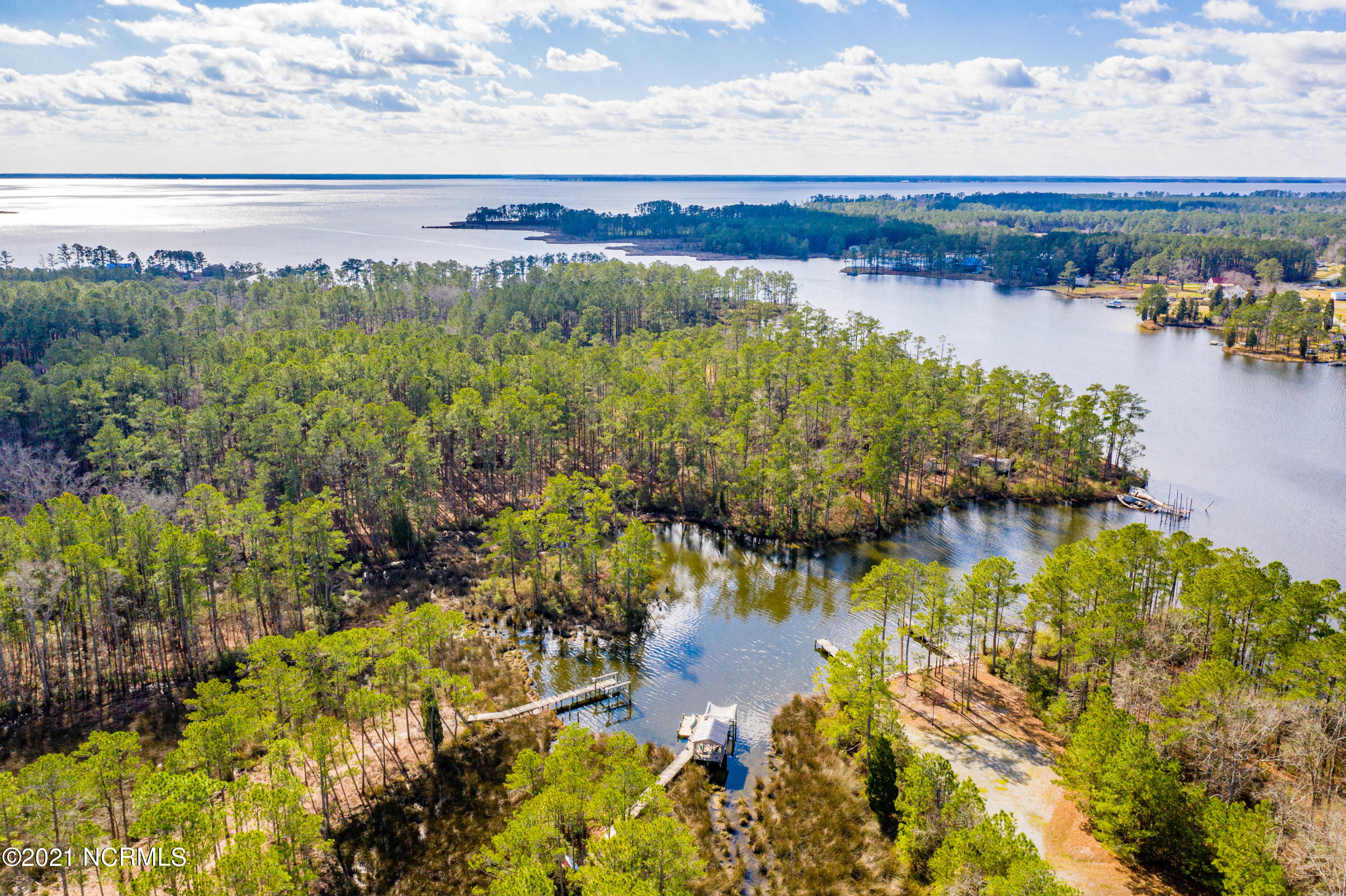 34 Sunset Point Road Belhaven, NC 27810 - Photo 54 of 60 Aerial view to the Pamlico River