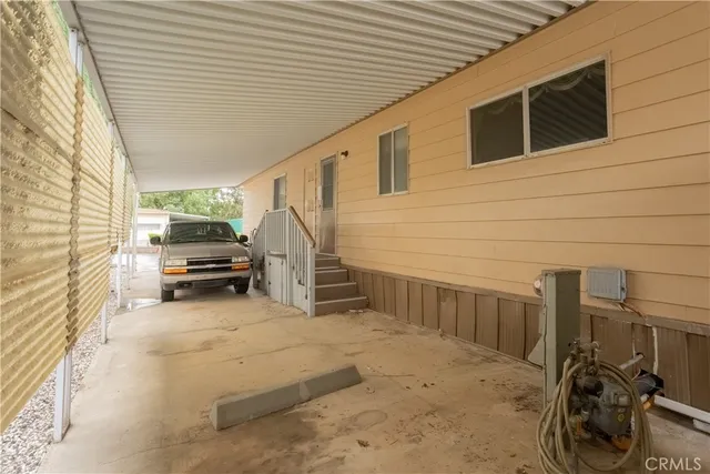 a view of a house with a patio