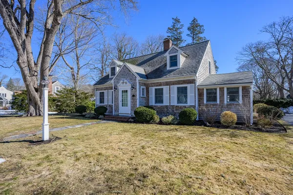 a view of a house with a patio