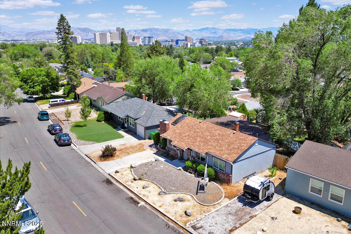 1375 Wesley Drive Reno, NV 89503 - Photo 29 of 35 an aerial view of a house with garden space and street view
