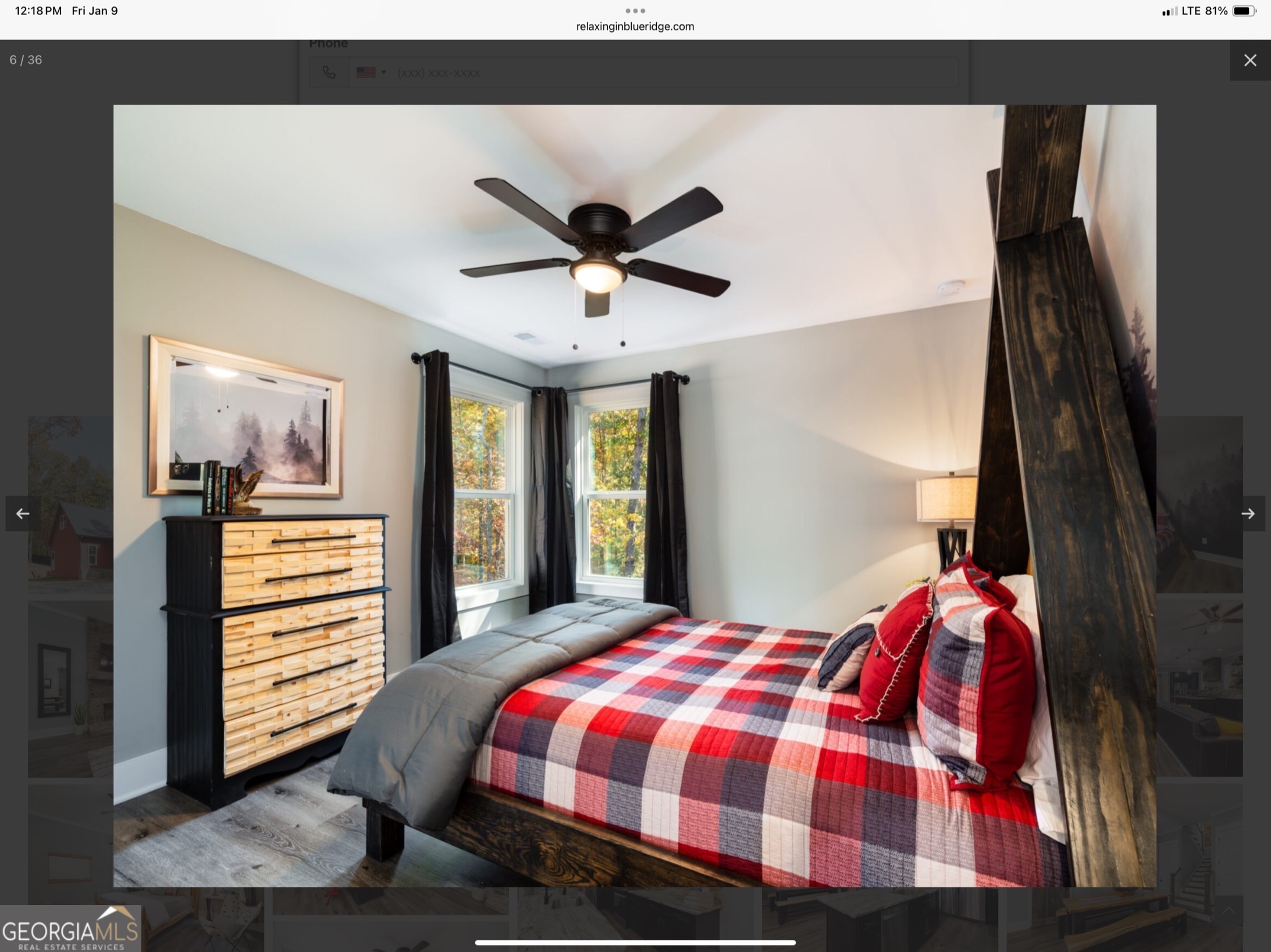 2055 Star Creek Road Morganton, GA 30560 - Photo 22 of 39 a bedroom with a bed and a chandelier