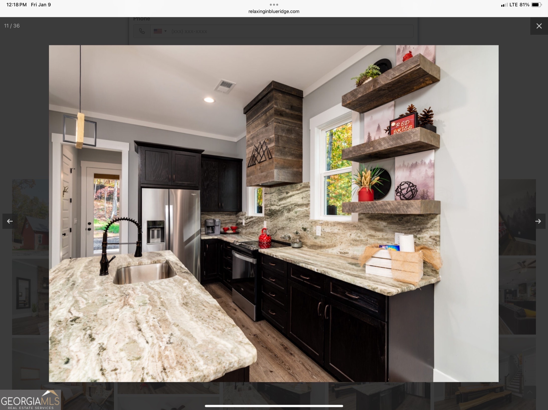 2055 Star Creek Road Morganton, GA 30560 - Photo 7 of 39 a kitchen with kitchen island granite countertop a sink stove and cabinets