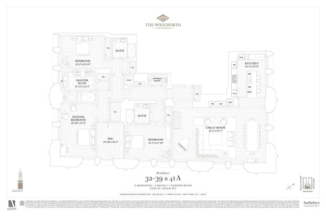 $7,890,000 | 2 Park Place, Unit 35A | TriBeCa