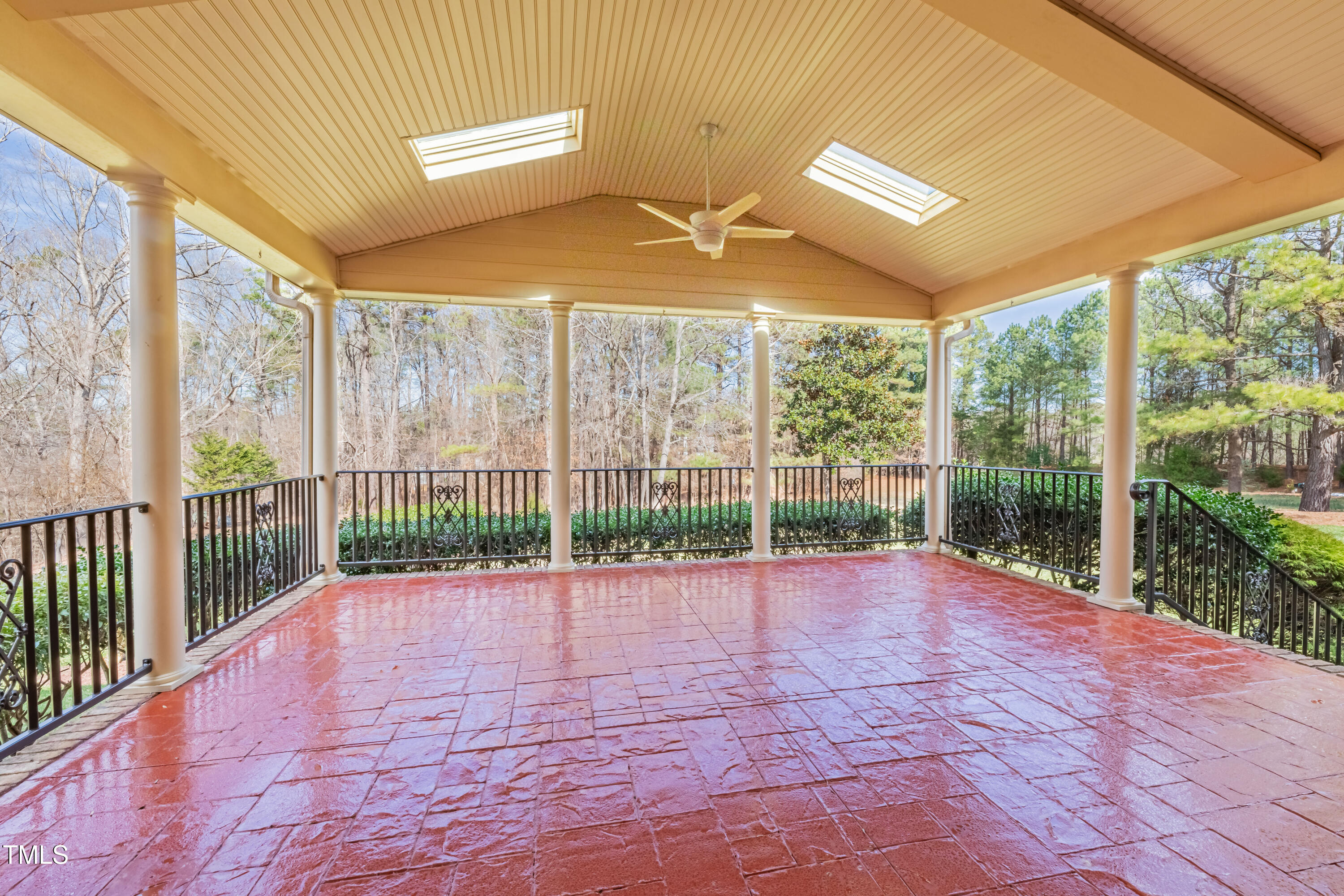 1408 Goldengate Court Raleigh, NC 27613 - Photo 21 of 64 Large covered porch with powder coated railings