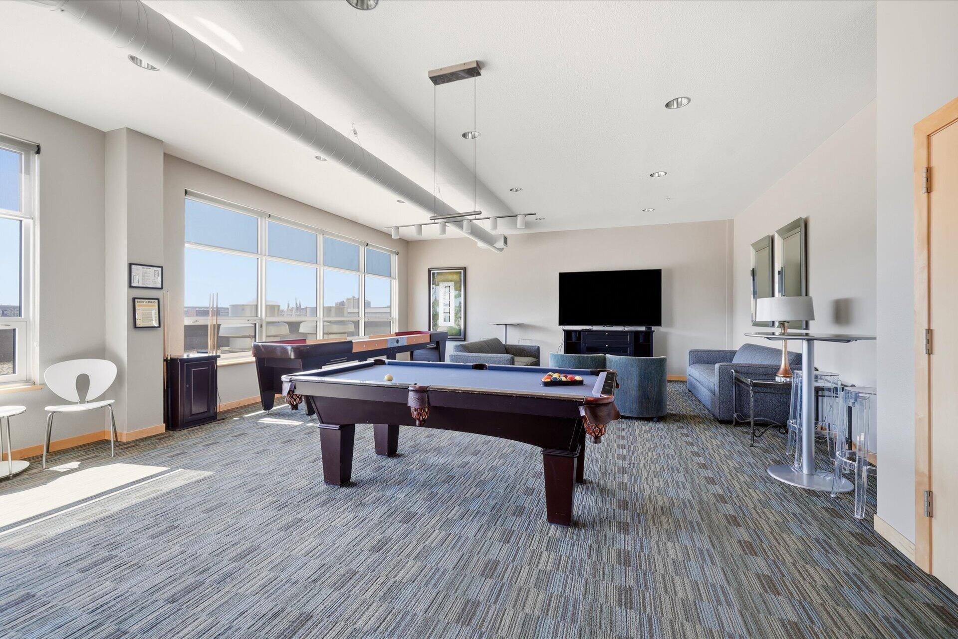 106 West Seeboth Street, Unit 920 Milwaukee, WI 53204 - Photo 35 of 51 Pool table and shuffle board