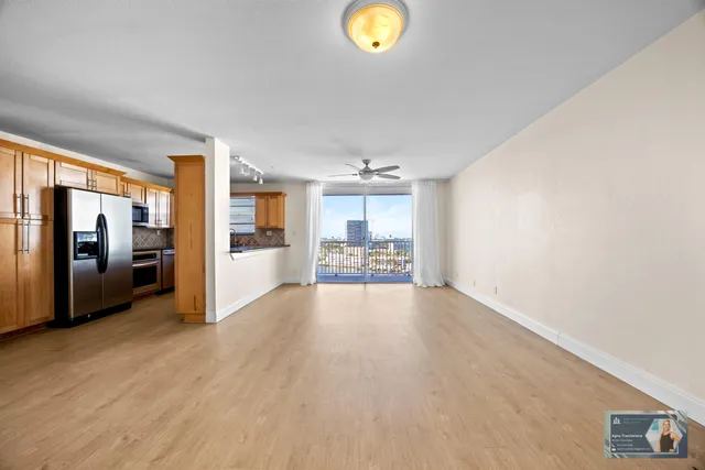 a view of an empty room and window