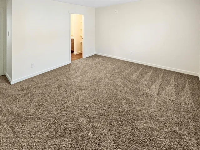 an empty room with an entryway