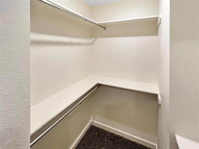 a close up view of a closet