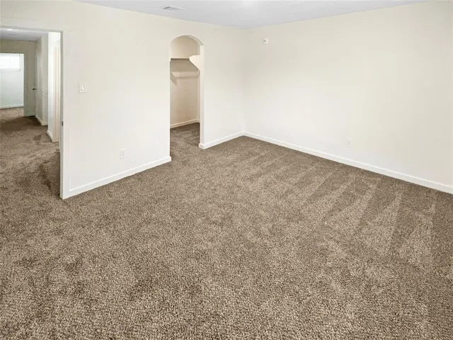 an empty room with a natural light
