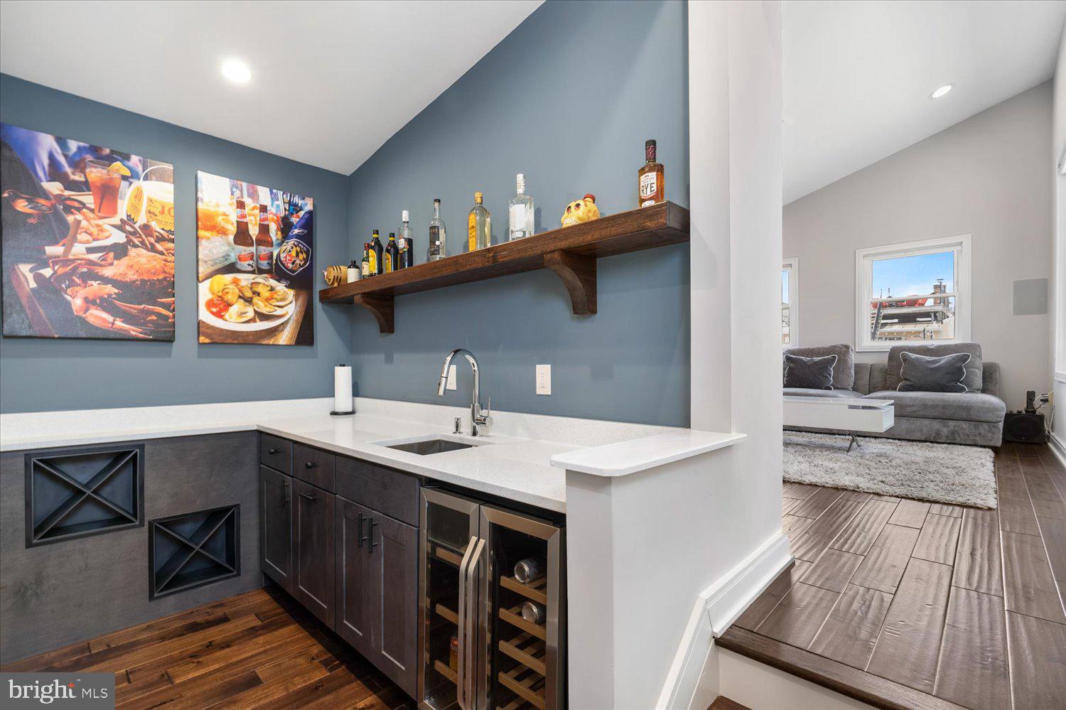 1274 Riverside Avenue Baltimore, MD 21230 - Photo 33 of 52 Wet Bar With Quartz Countertops
