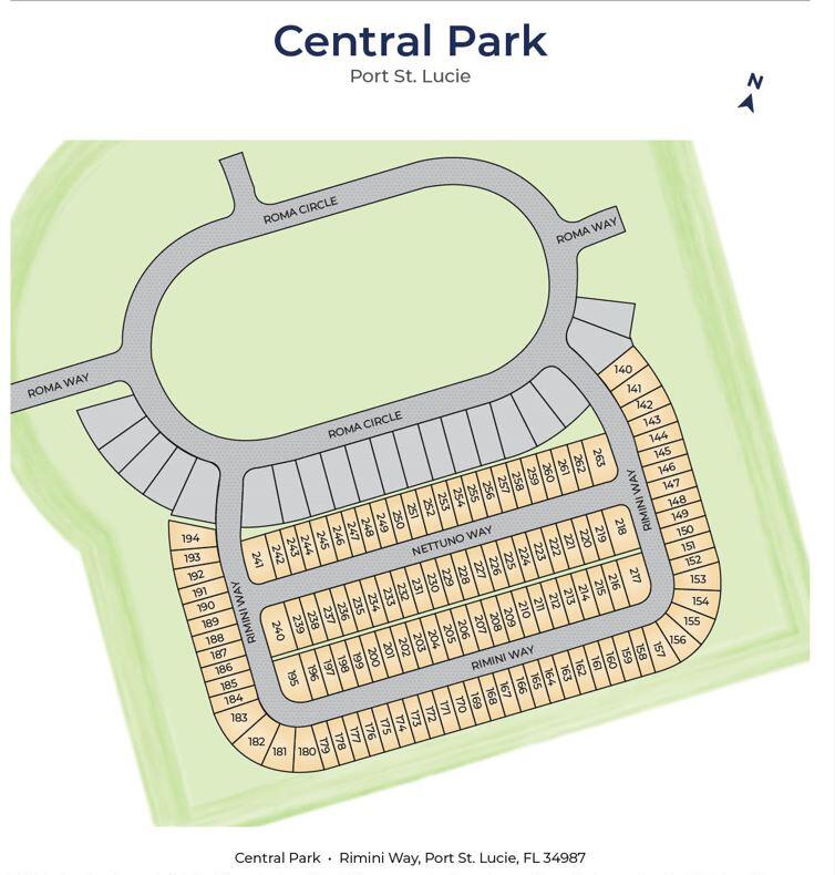 12320 Rimini Way Port St. Lucie, FL 34987 - Photo 18 of 18 CENTRAL PARK SITEMAP
