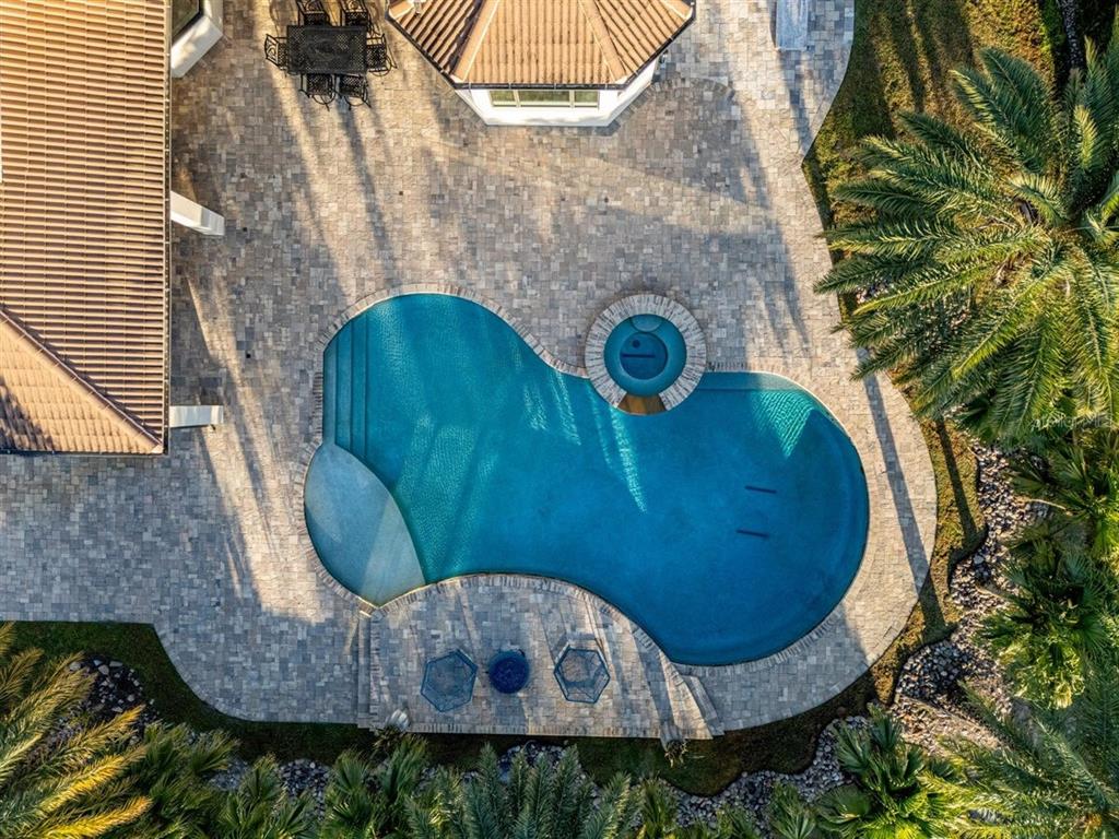 4303 Isabella Circle Windermere, FL 34786 - Photo 19 of 77 an aerial view of a house with garden space and outdoor seating