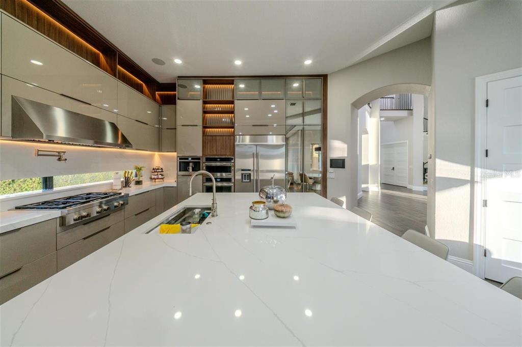 4303 Isabella Circle Windermere, FL 34786 - Photo 35 of 77 a kitchen with stainless steel appliances a sink a stove and a refrigerator