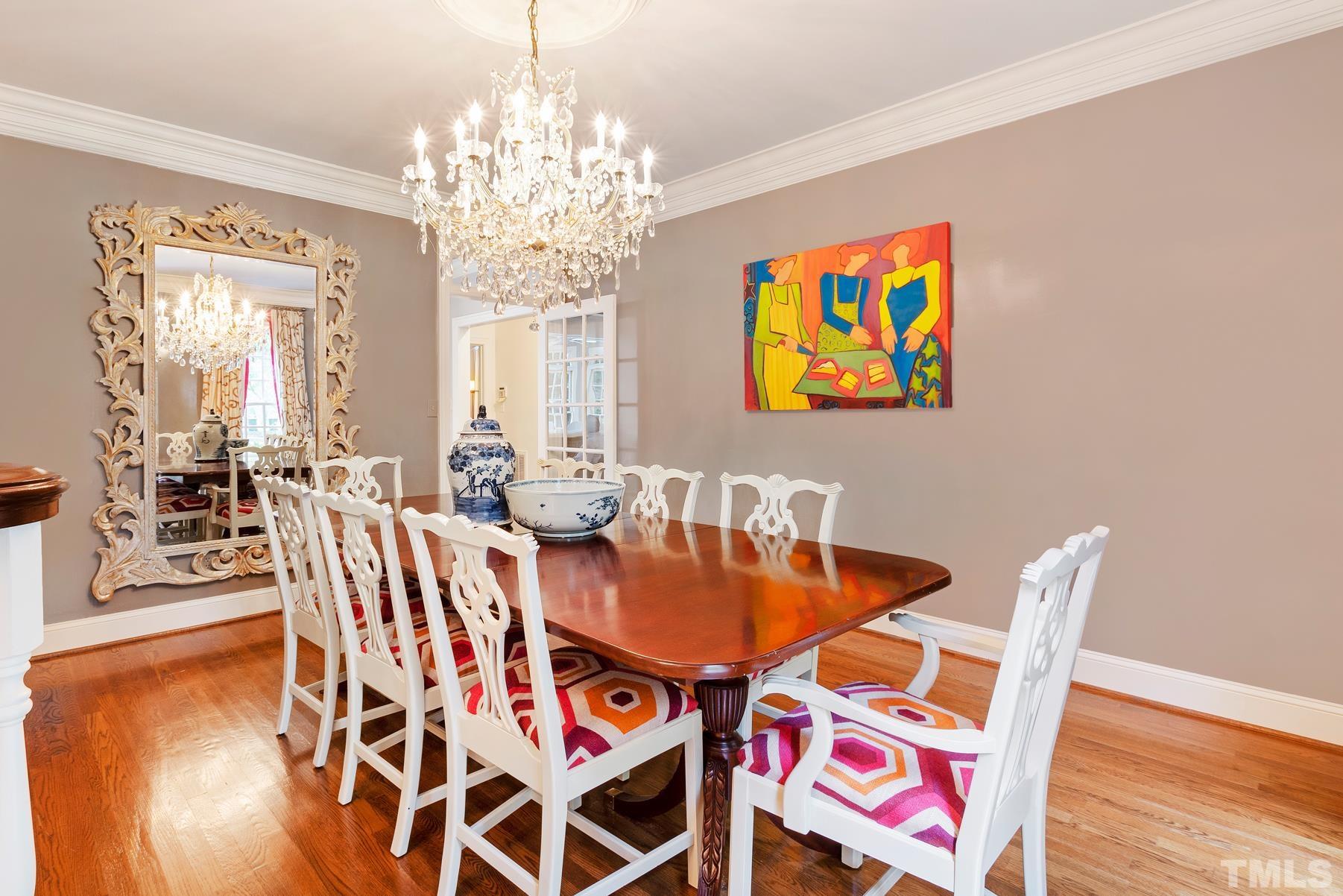 1430 Chester Road Raleigh, NC 27608 - Photo 6 of 39 a view of a dining room with furniture and wooden floor