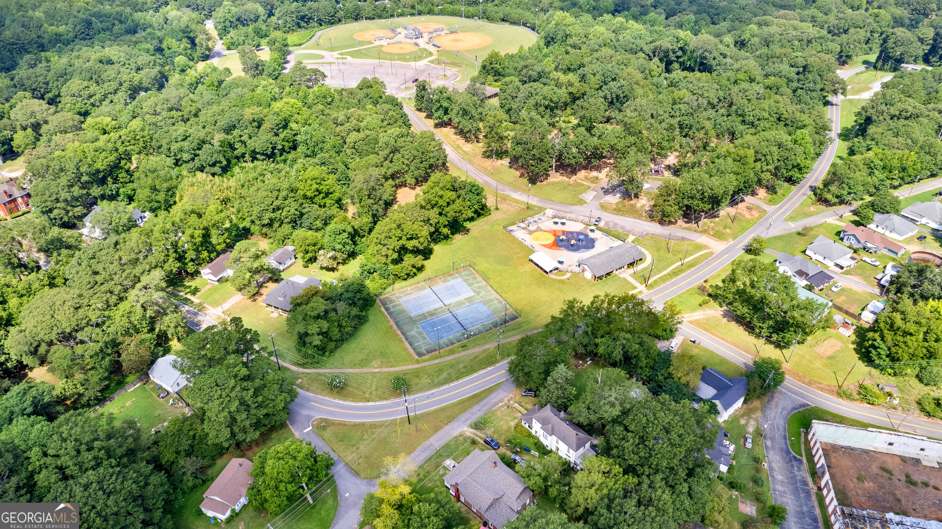 96 Griffin Street Grantville, GA 30220 - Photo 63 of 63 an aerial view of a house