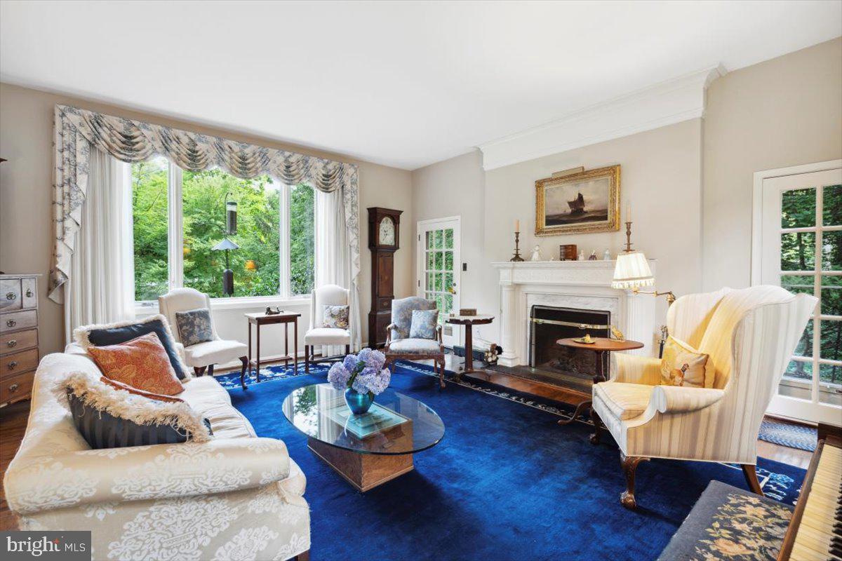 455 Timber Lane Devon, PA 19333 - Photo 11 of 60 Wood burning fireplace with carved mantel