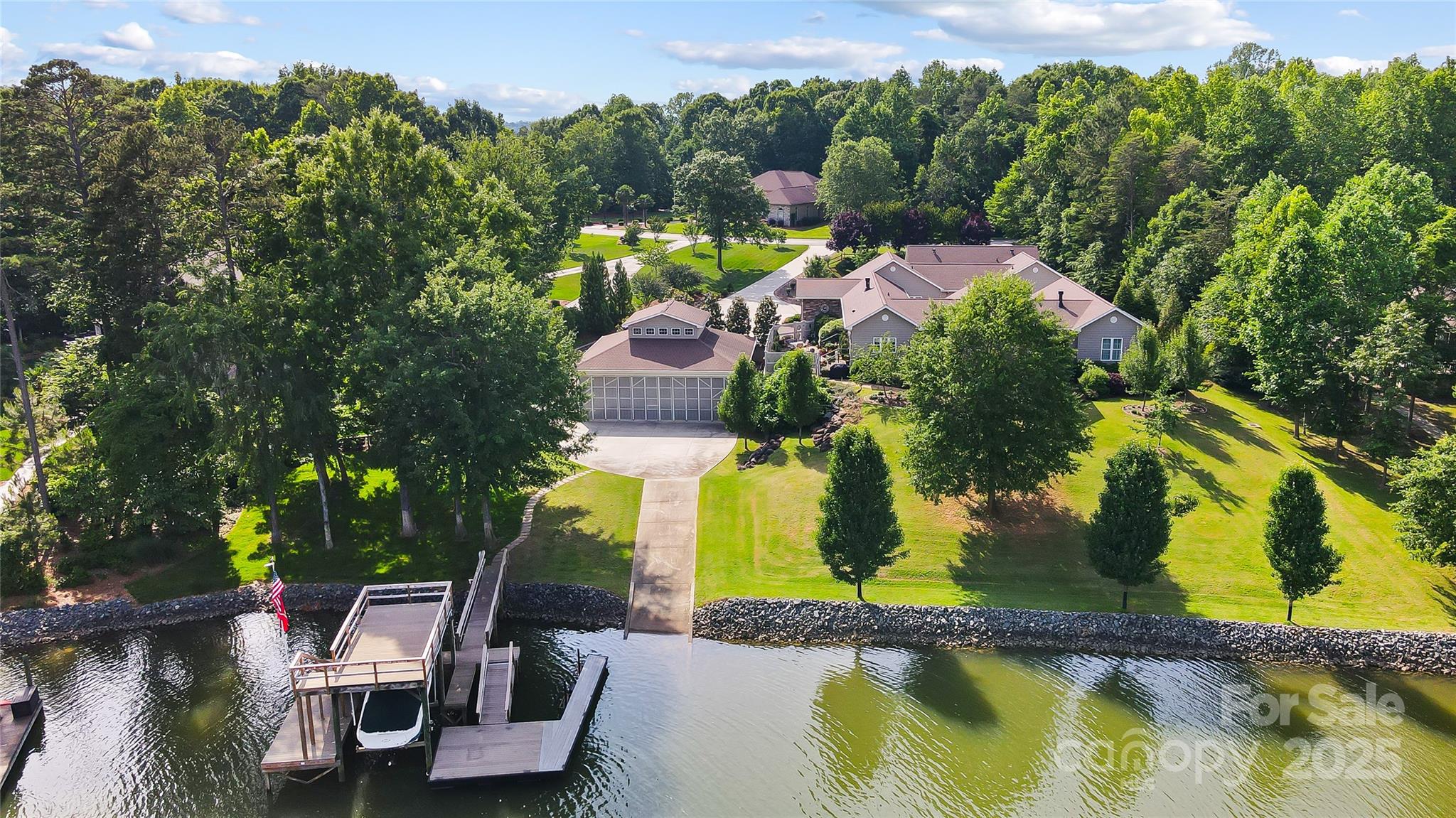 2354 Valelake Road York, SC 29745 - Photo 4 of 48 an aerial view of a house with swimming pool and garden