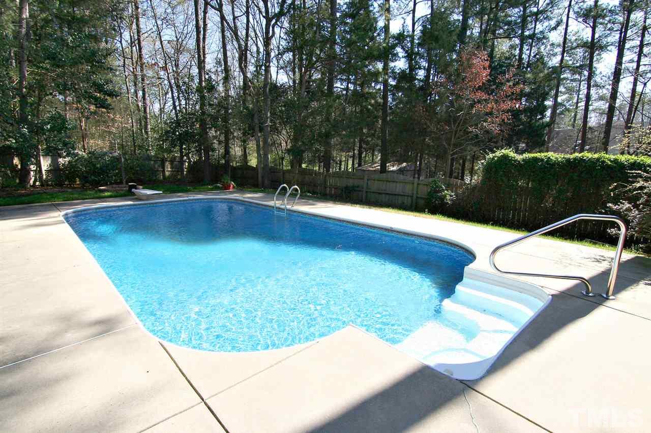 7608 Percy Court Raleigh, NC 27613 - Photo 23 of 25 What's not to Love? -- Private, Park-like Setting complete with Chlorine Pool with a New Liner installed 2012, Heater installed 2011 and Pump Chlorine Tower 2012. Ready for Summer 2016!!!