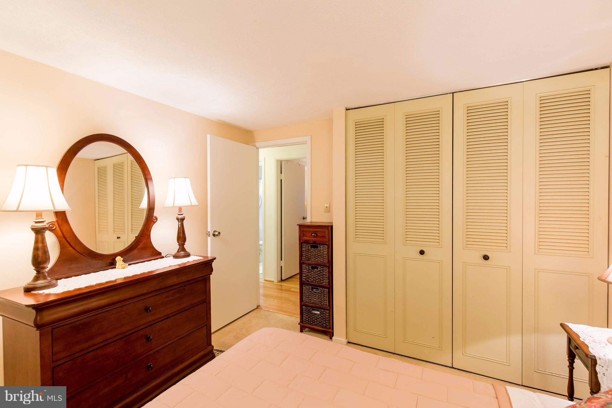 12255 Turkey Wing Court Reston, VA 20191 - Photo 20 of 30 a room with a bed and a mirror