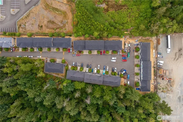 an aerial view of multiple house