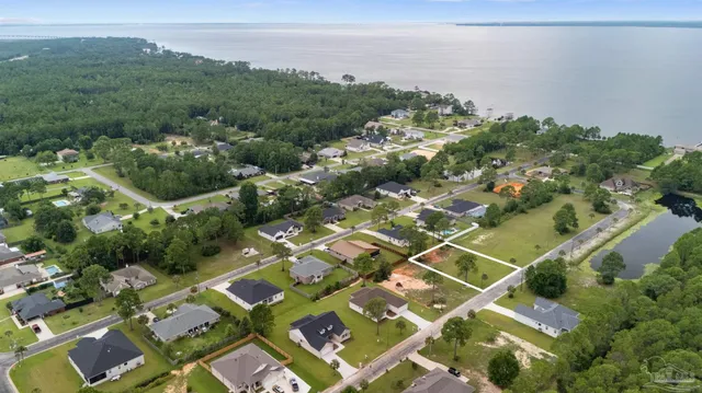 an aerial view of multiple house