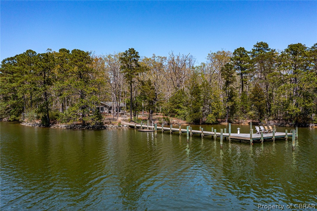 270 Robins Nest Road Lancaster, VA 22503 - Photo 11 of 50 Property view of water featuring a boat dock