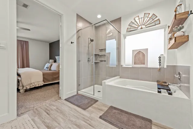 a view of a storage with bicycles