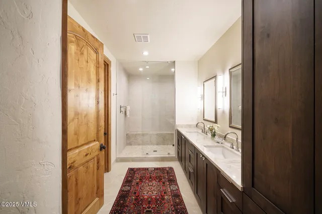 a view of a golf course with a trees