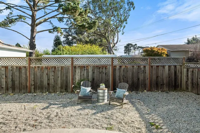 a view of a outdoor space with a patio