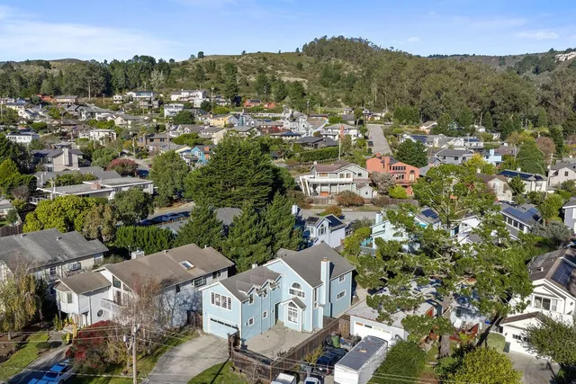 an aerial view of a city