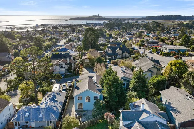 an aerial view of multiple house