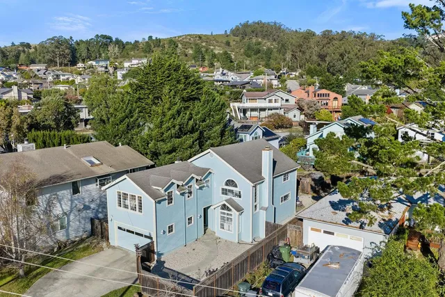 an aerial view of multiple house