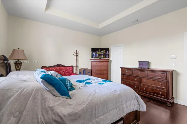 a workspace with furniture and wooden floor