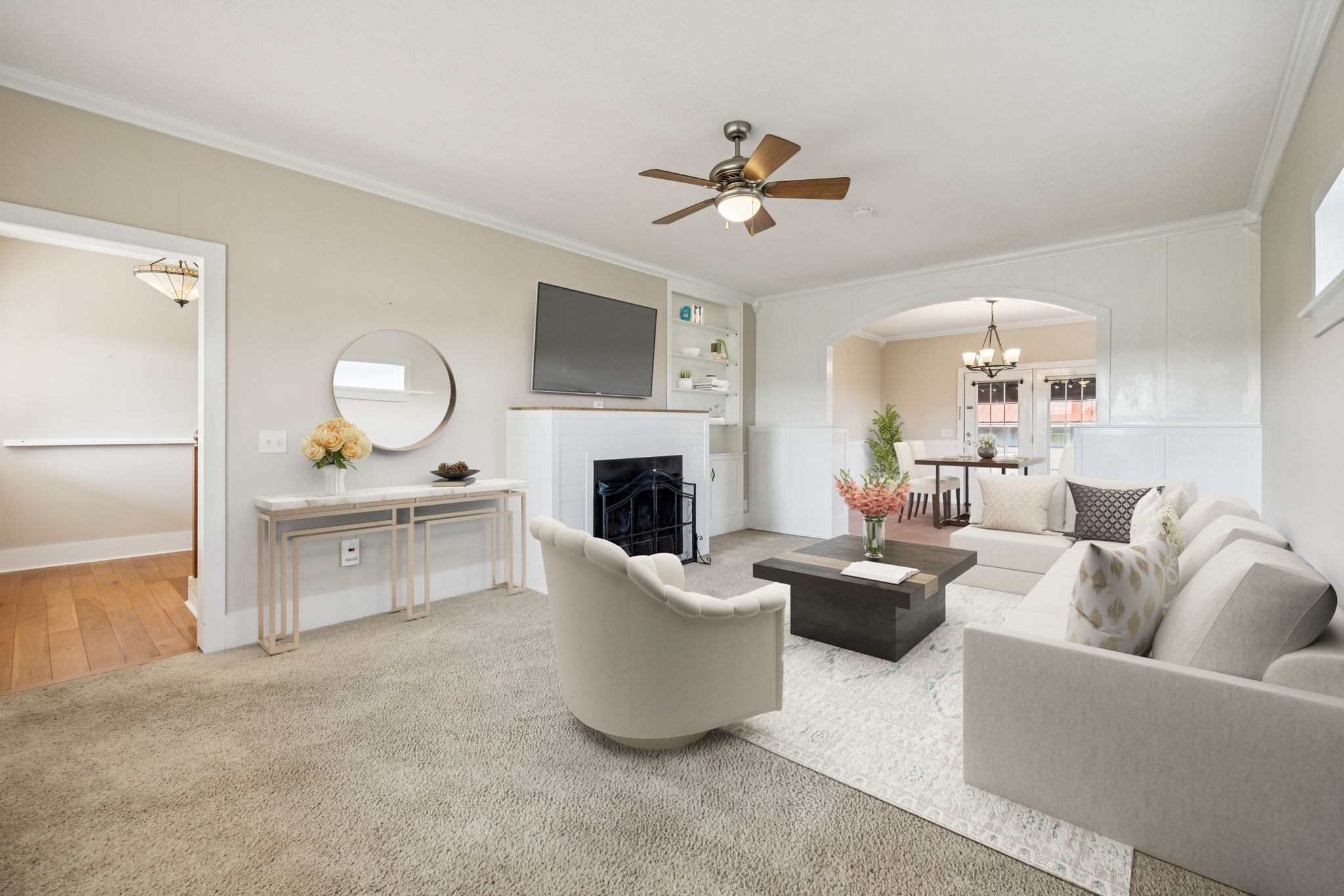 572 Buntin Mill Road Cottontown, TN 37048 - Photo 20 of 67 a living room with furniture and a fireplace
