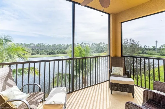a balcony with view of city from a balcony