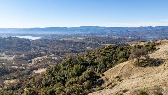 a view of a mountain in the distance