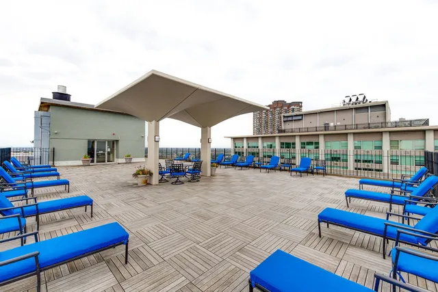 an aerial view of a city