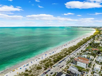 a view of an ocean and beach