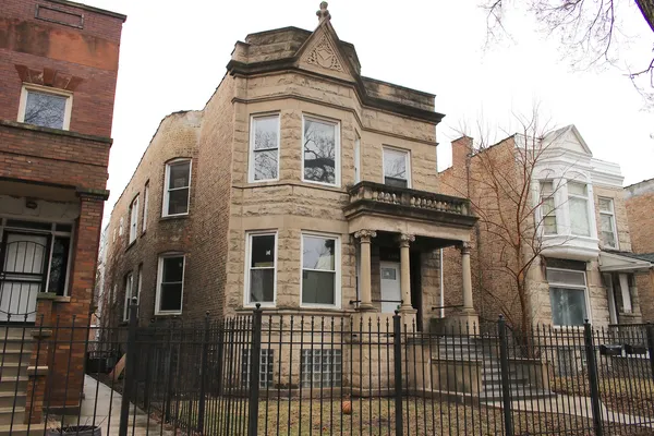 a front view of a house