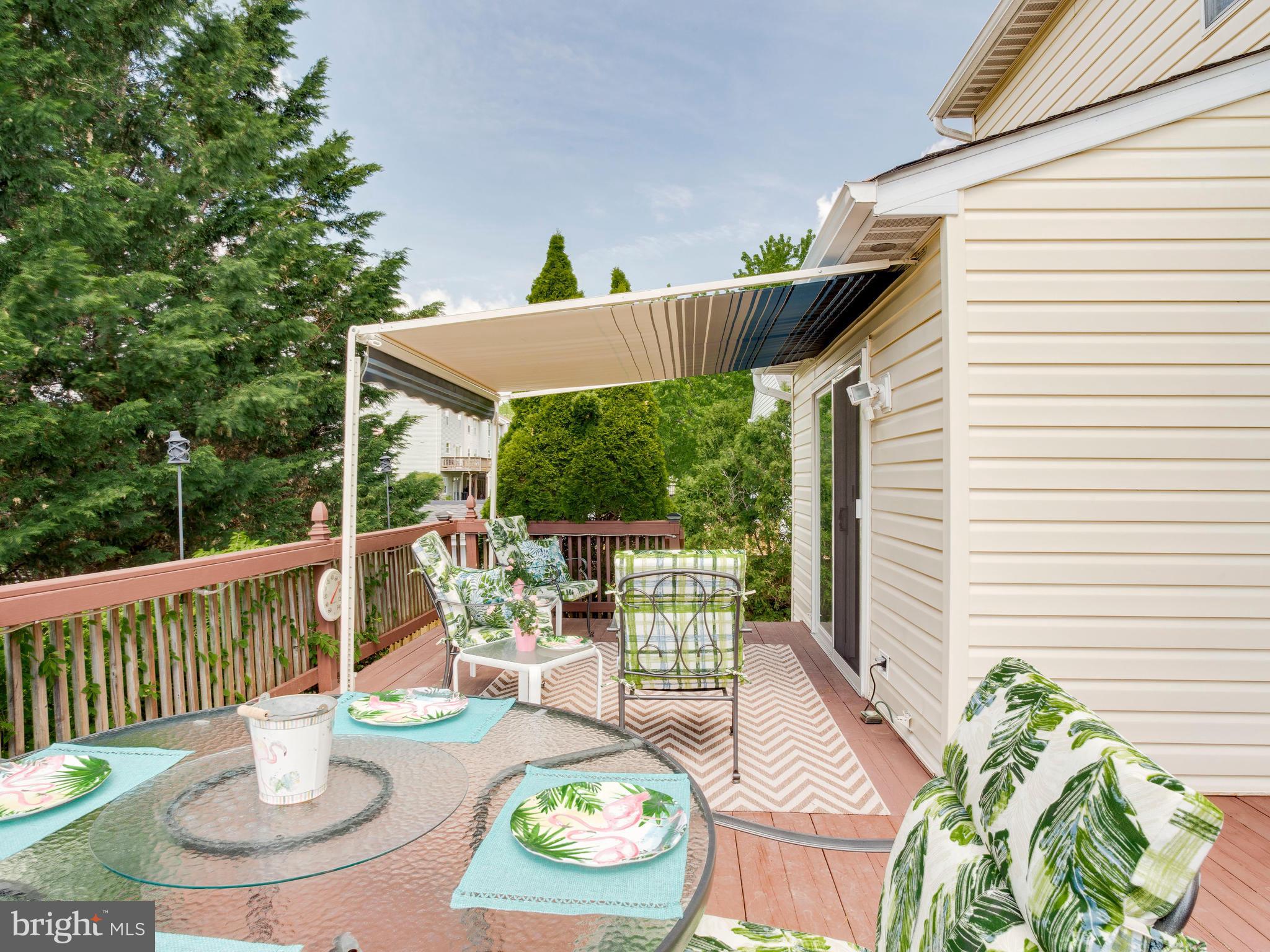 8809 Ridgelys Choice Drive Baltimore, MD 21236 - Photo 28 of 30 Large Deck with awning.
