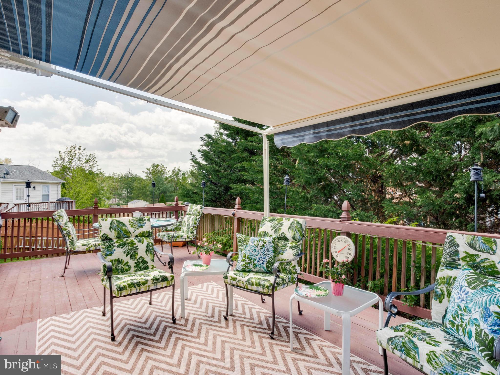 8809 Ridgelys Choice Drive Baltimore, MD 21236 - Photo 29 of 30 Large Deck with awning.