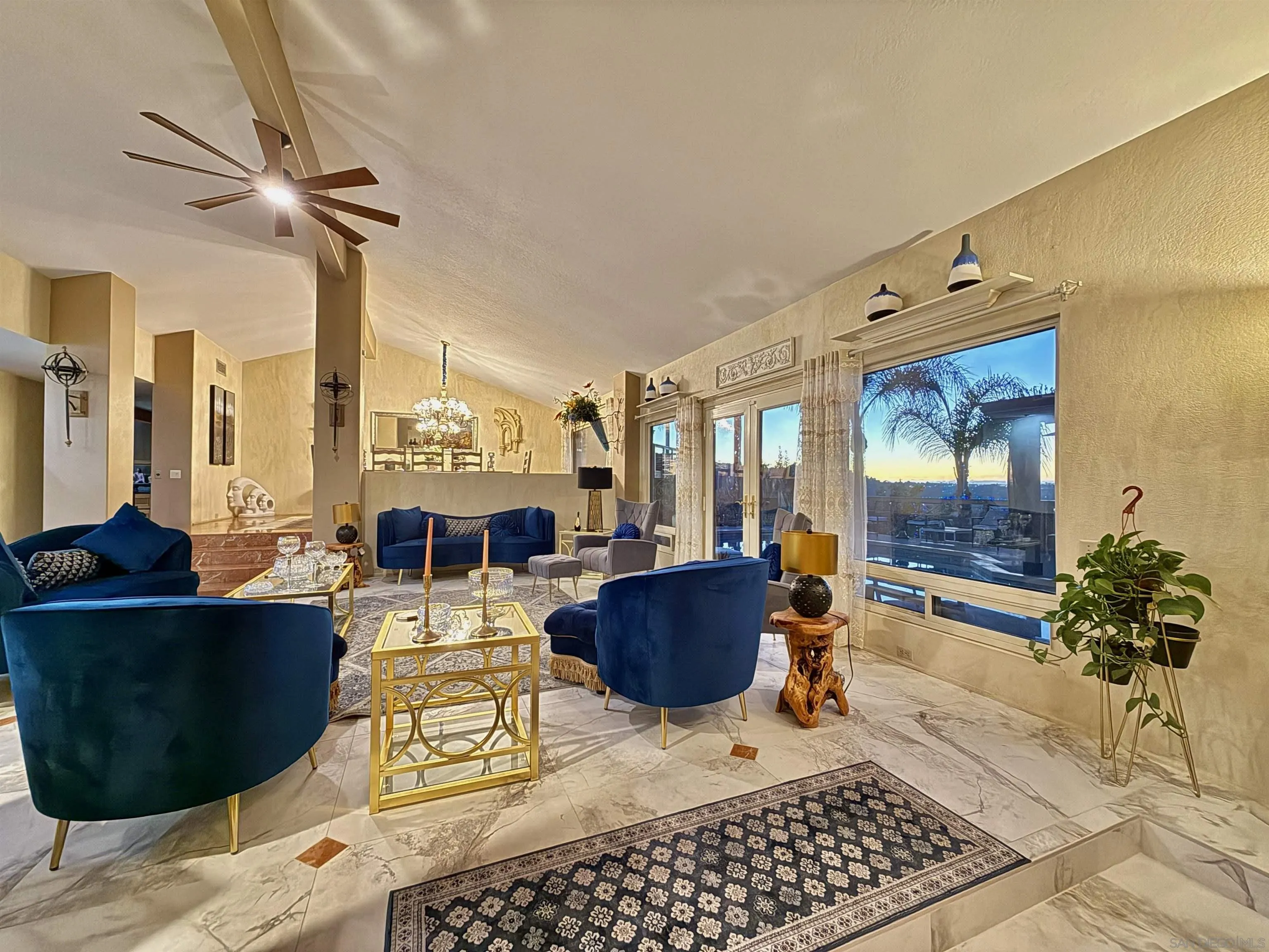 5346 Grandridge Road El Cajon, CA 92020 - Photo 33 of 50 a living room with furniture and a fireplace