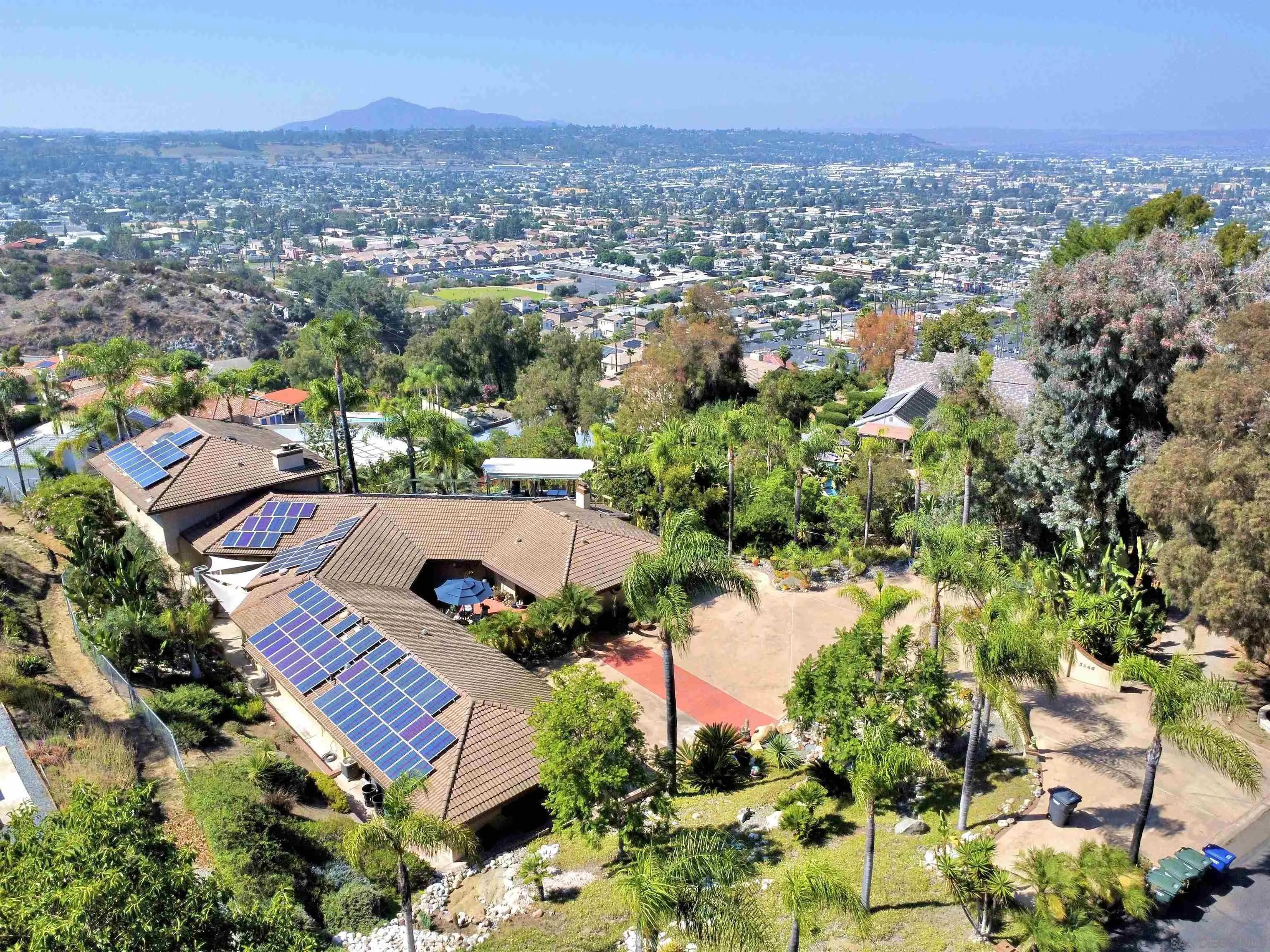 5346 Grandridge Road El Cajon, CA 92020 - Photo 47 of 50 an aerial view of residential houses with outdoor space and trees all around