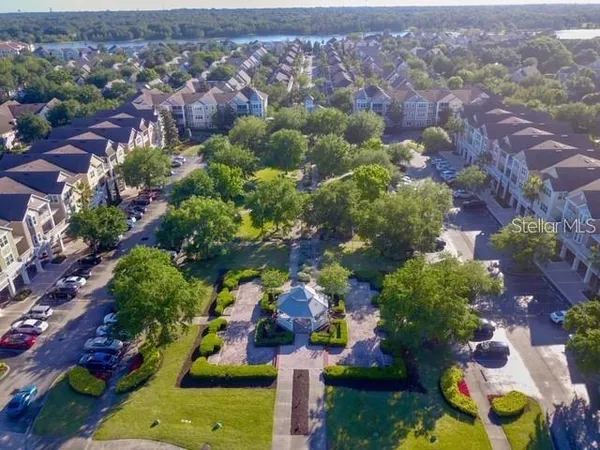 an aerial view of multiple house