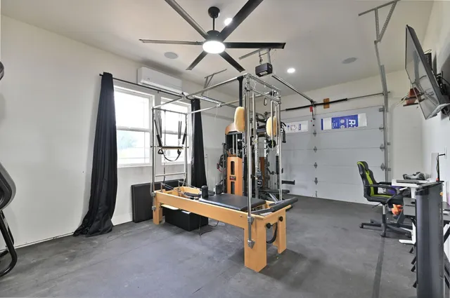 a view of a car with garage